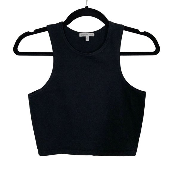 Charlotte Russe Tops - Black Sleeveless Crop Top